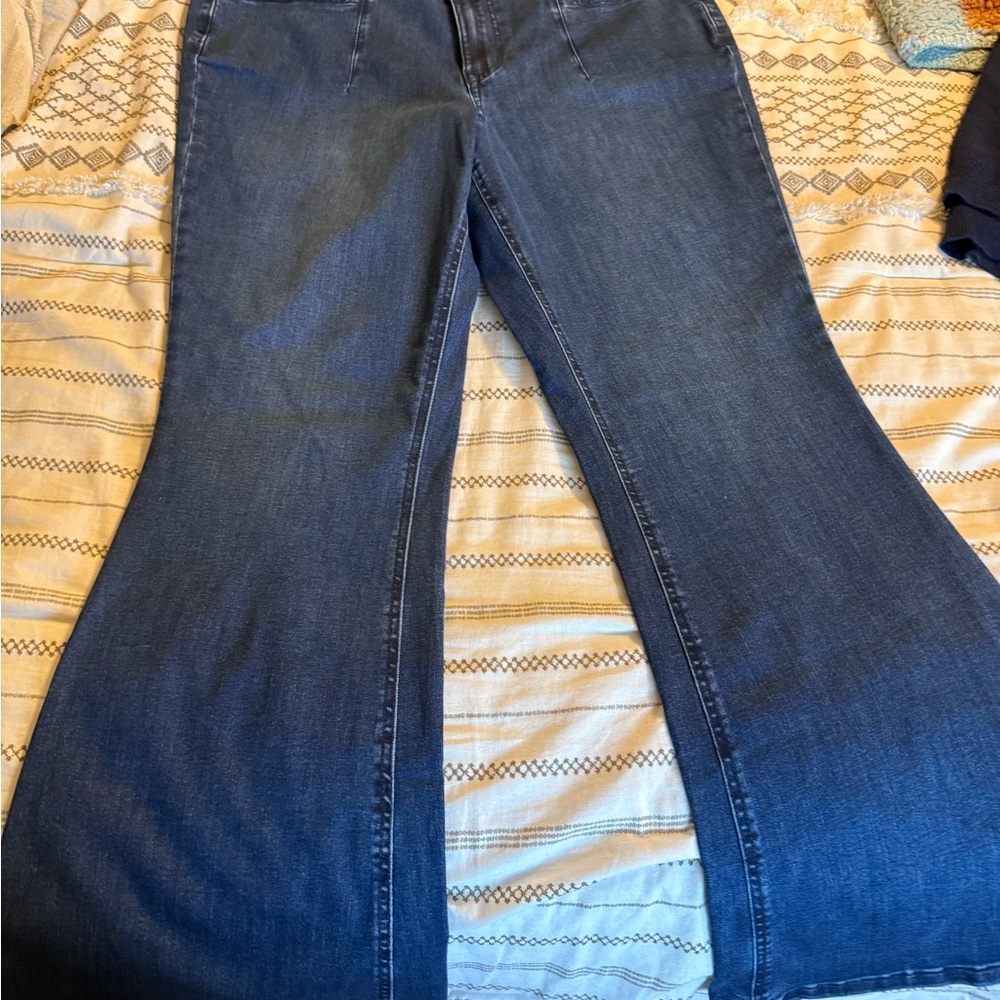 Maurices Dark Blue Flare Jeans - Picture 2 of 5